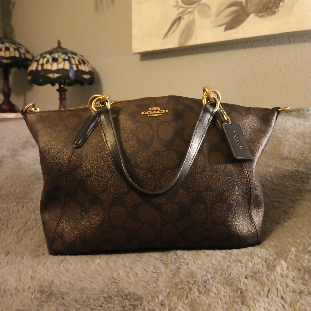 Coach Brown Signature Tote Bag